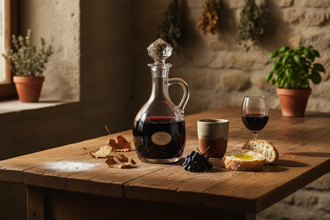 iversi modelli di calici in cristallo pronti per la degustazione di vini biologici artigianali ALBio Corini