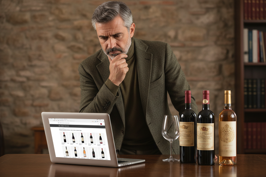 Selezione di bottiglie di vino italiano pronte per essere acquistate online sul sito ALBio Corini