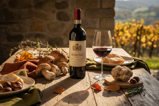 Vini biologici delle Langhe abbinati a funghi porcini e tartufo bianco d'Alba — selezione autunnale ALBio Corini