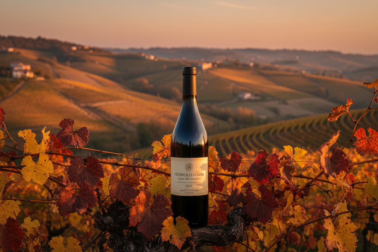 Bottiglia di Nebbiolo d'Alba