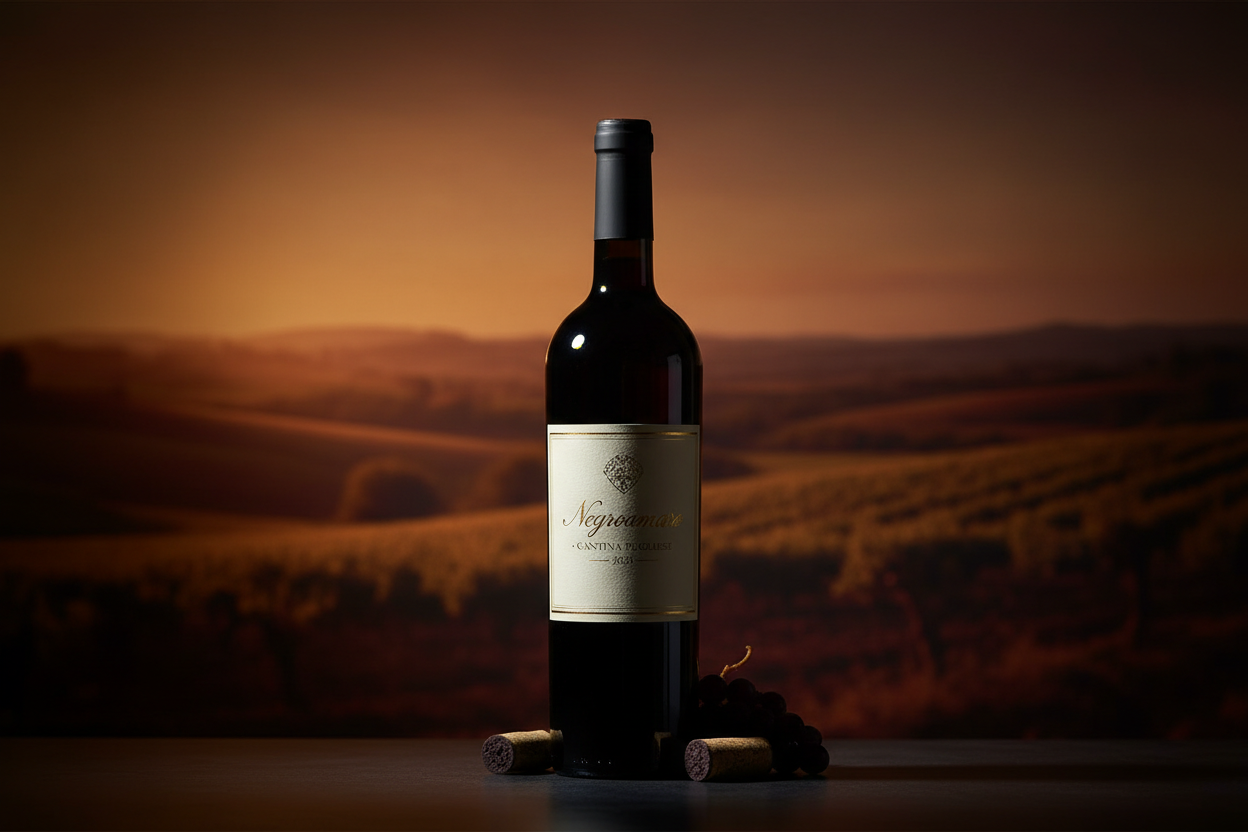 Bottiglia di vino di Negroamaro