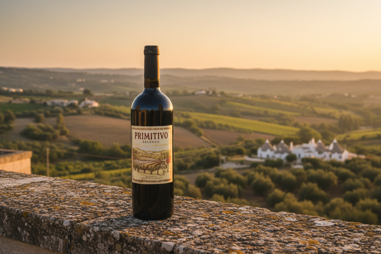 Primitivo Salento bottiglia con etichetta